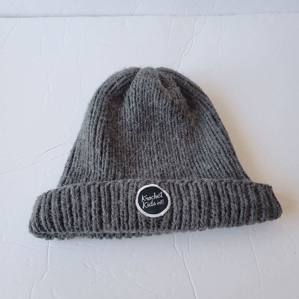 Krochet kids international gray Alpaca blend beanie one size
